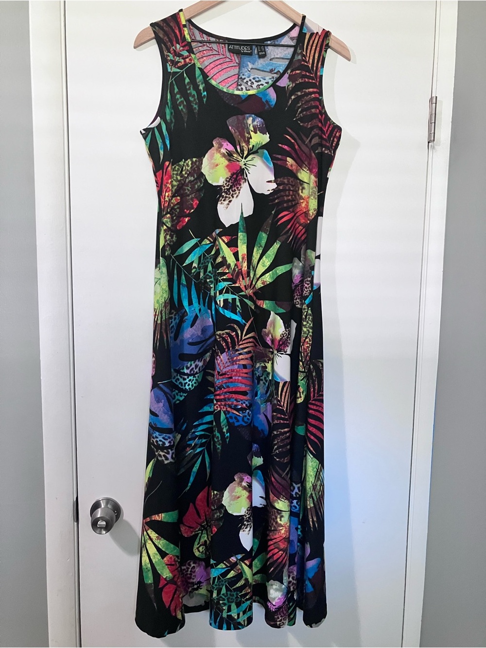 Attitudes by Renee Floral Maxi Tank Dress Size Medium